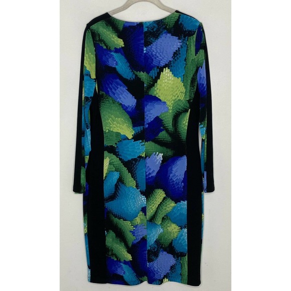 PICADILLY Women’s Multicolor TieDye Long Sleeve Knit Sheath Dress Size M E5 - Picture 5 of 5